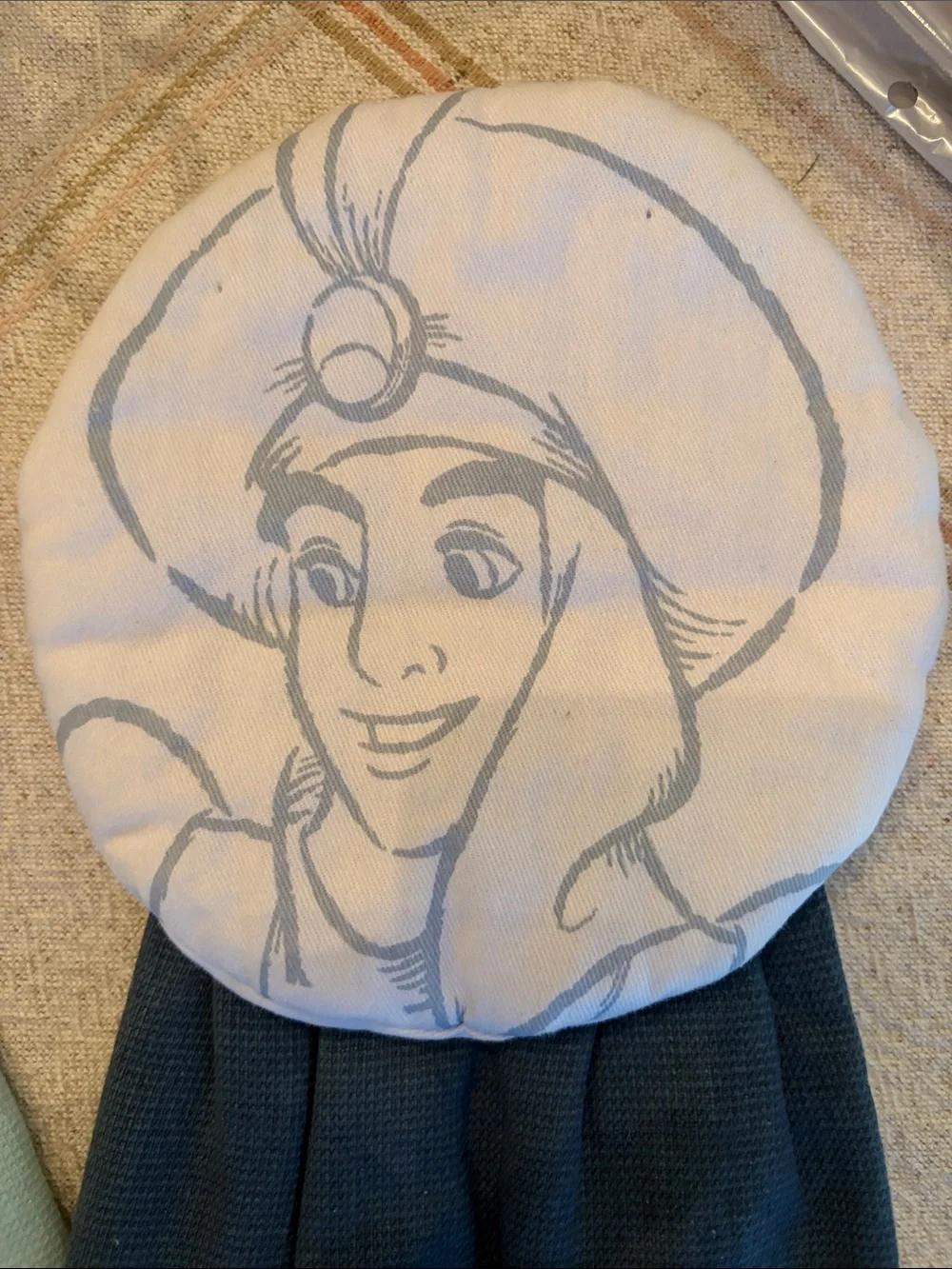 Disney Princess Plush Head Kitchen Towels - Mint Green & Charcoal